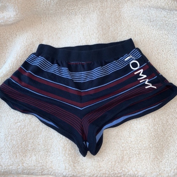 Tommy Hilfiger x UO Blue and Red Striped Shorts - Picture 2 of 5